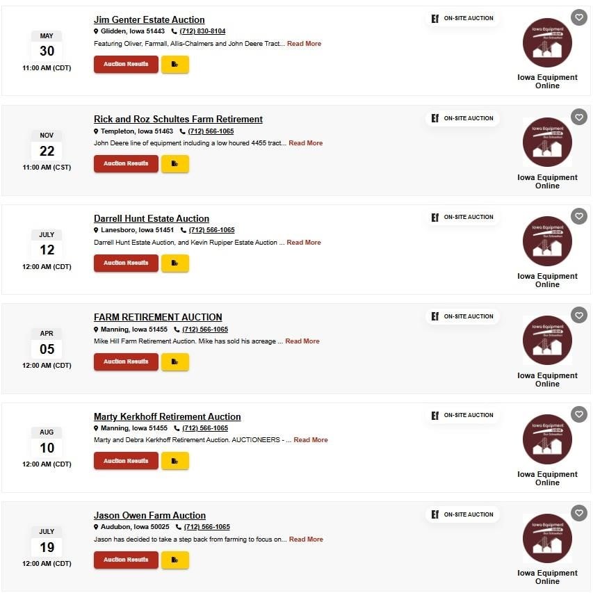 past auctions