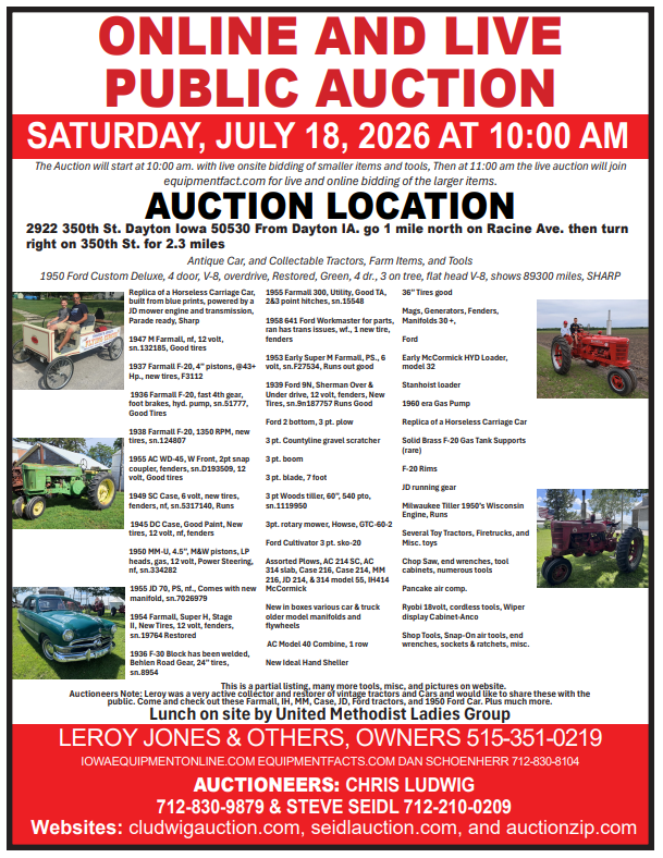 public auction sale bill